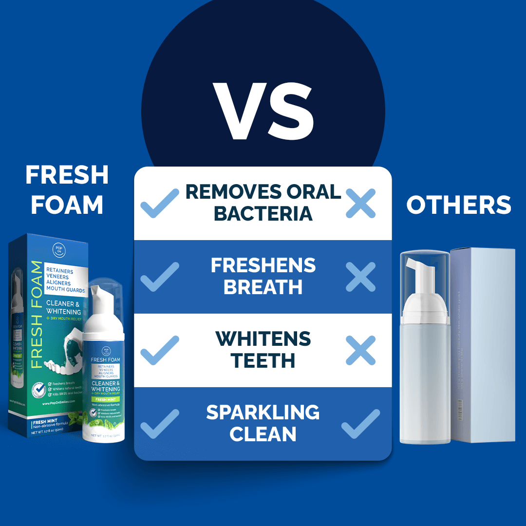 Pop On Fresh Foam |  3 Pack | Cleaner & Whitening | Save 33% + FREE Shipping